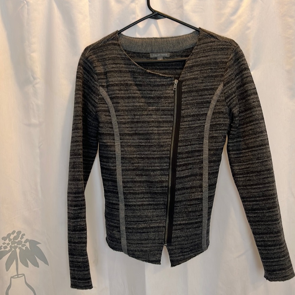 Tinley Road Wool Moto Blazer/Cardigan